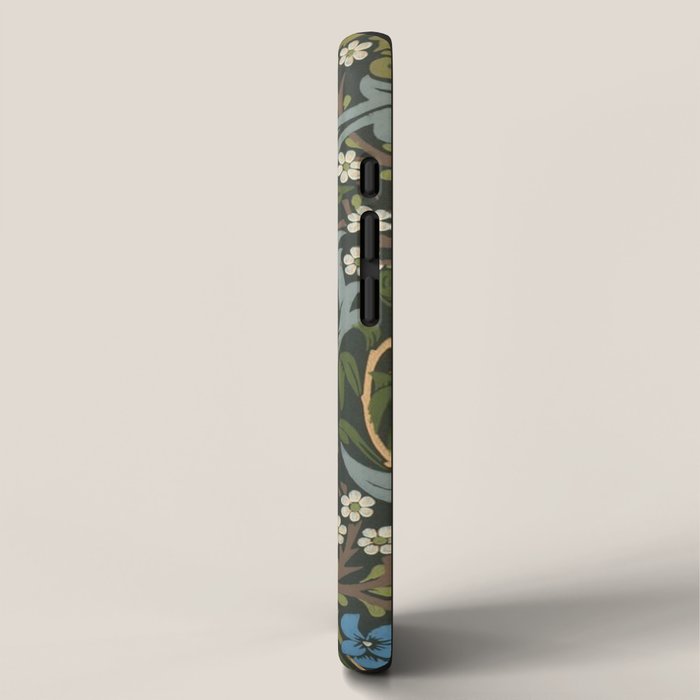 William Morris Vintage Blackthorn Green & Pink 1892  iPhone Case Gallery Image 2