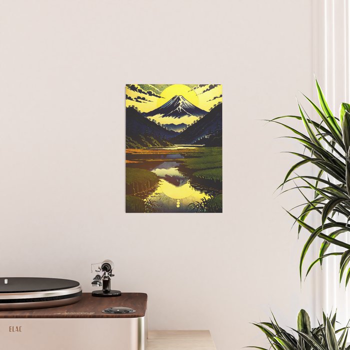 Prayer - A Contemporary Ukiyo-e Nature Landscape Poster Gallery Image 2