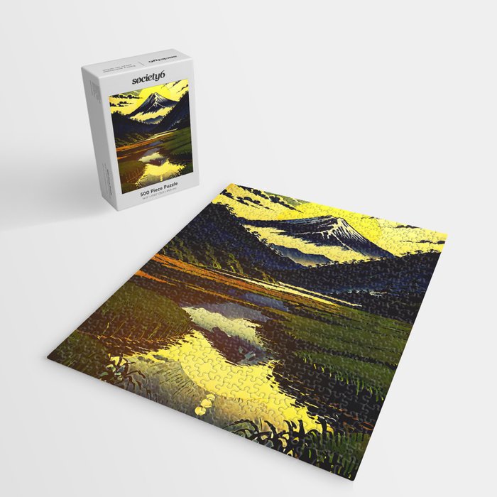 Prayer - A Contemporary Ukiyo-e Nature Landscape Jigsaw Puzzle Gallery Image 2