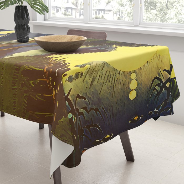 Prayer - A Contemporary Ukiyo-e Nature Landscape Tablecloth Gallery Image 3