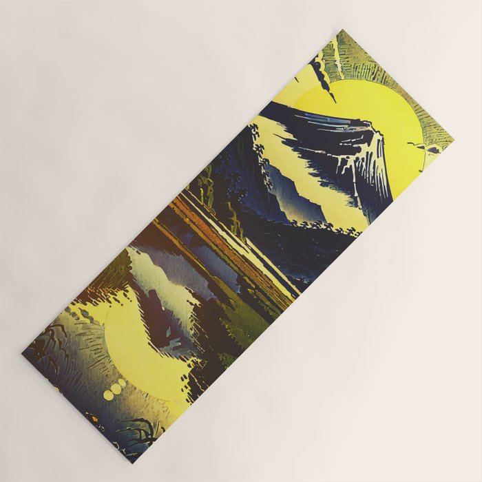 Prayer - A Contemporary Ukiyo-e Nature Landscape Yoga Mat Gallery Image 1
