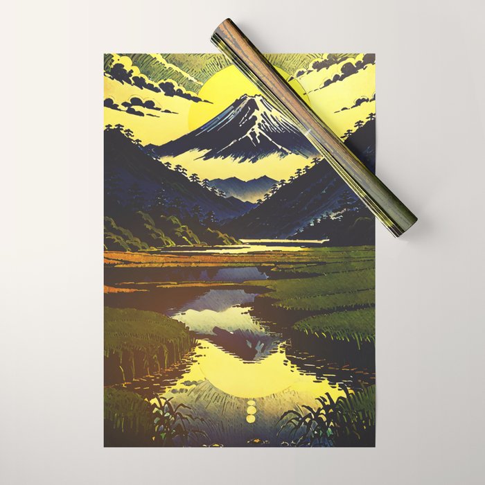 Prayer - A Contemporary Ukiyo-e Nature Landscape Wrapping Paper Gallery Image 1