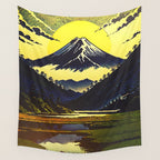 Prayer - A Contemporary Ukiyo-e Nature Landscape Wall Tapestry Gallery Image 4