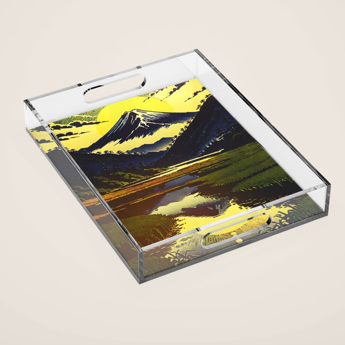 Prayer - A Contemporary Ukiyo-e Nature Landscape Acrylic Tray Gallery Image 1