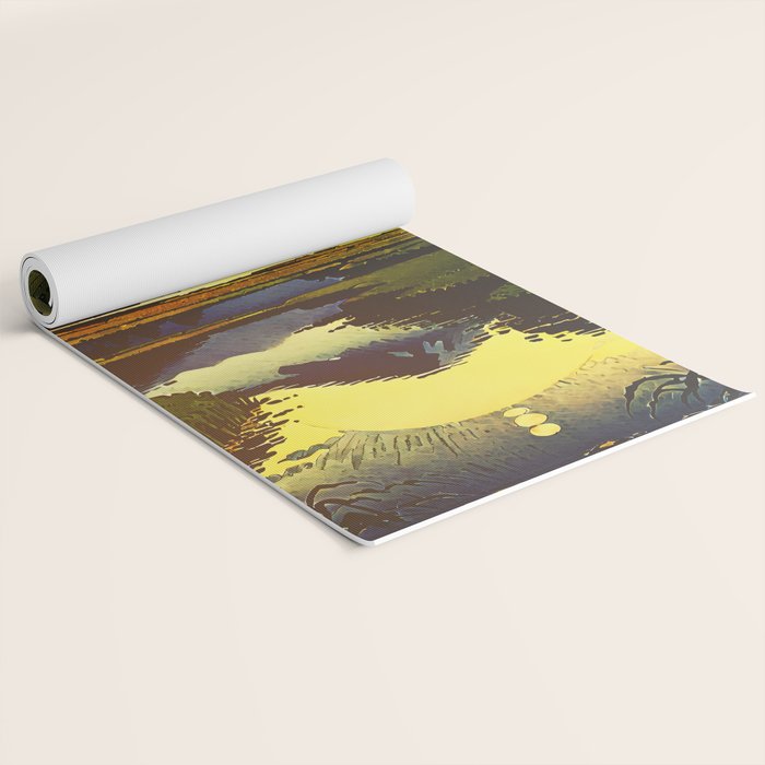 Prayer - A Contemporary Ukiyo-e Nature Landscape Yoga Mat Gallery Image 2