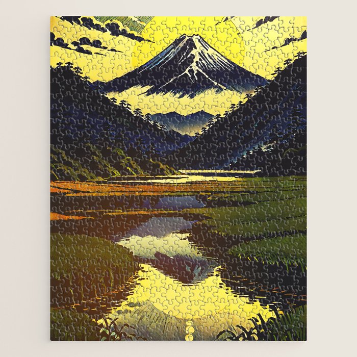 Prayer - A Contemporary Ukiyo-e Nature Landscape Jigsaw Puzzle Gallery Image 1