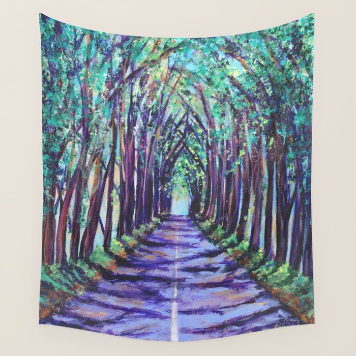 Kauai Tree Tunnel Wall Tapestry Gallery Image 4