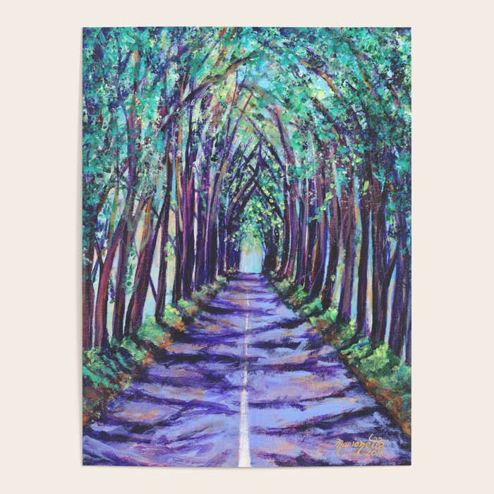 Kauai Tree Tunnel Poster Gallery Image 1