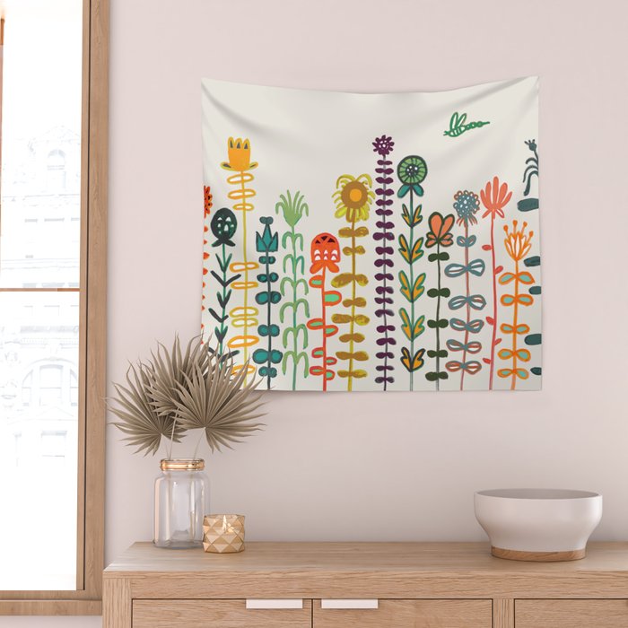 Happy garden Wall Tapestry Gallery Image 2