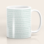 Modern Boho Mudcloth on Aqua Mint  Coffee Mug Gallery Image 1