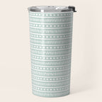 Modern Boho Mudcloth on Aqua Mint  Travel Mug Gallery Image 2
