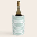 Modern Boho Mudcloth on Aqua Mint  Wine Chiller Gallery Image 2