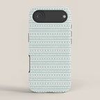 Modern Boho Mudcloth on Aqua Mint  iPhone Case Gallery Image 2