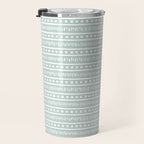 Modern Boho Mudcloth on Aqua Mint  Travel Mug Gallery Image 3
