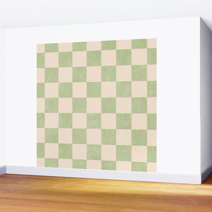 CHECKER - 001 - Sage Wall Mural Gallery Image 2