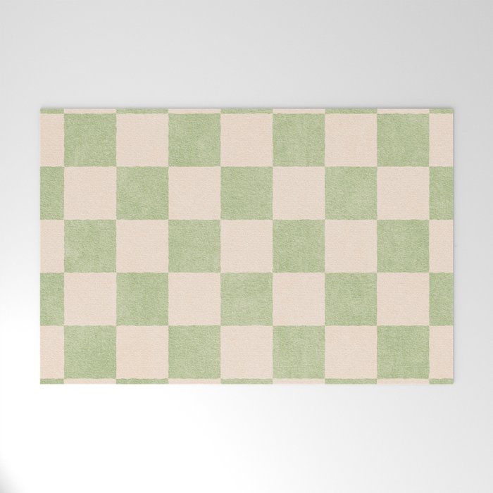 CHECKER - 001 - Sage Welcome Mat Gallery Image 1