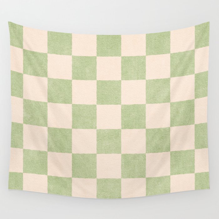 CHECKER - 001 - Sage Wall Tapestry Gallery Image 4