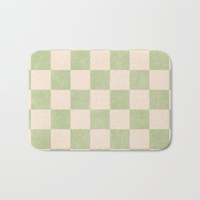 CHECKER - 001 - Sage Bath Mat Gallery Image 1