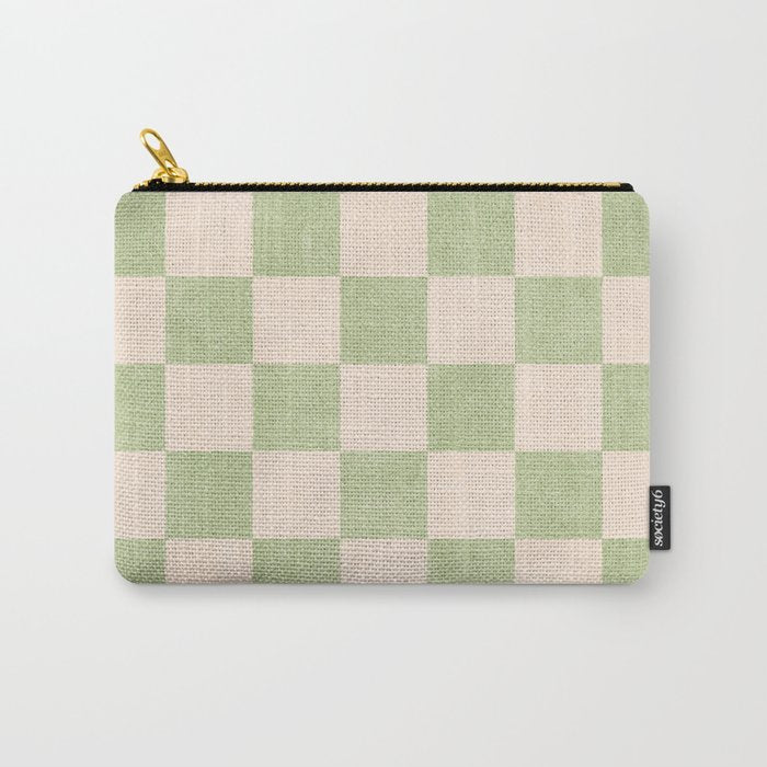 CHECKER - 001 - Sage Carry All Pouch Gallery Image 1