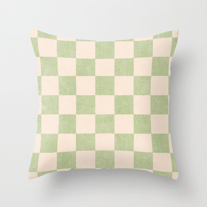 CHECKER - 001 - Sage Throw Pillow Gallery Image 6