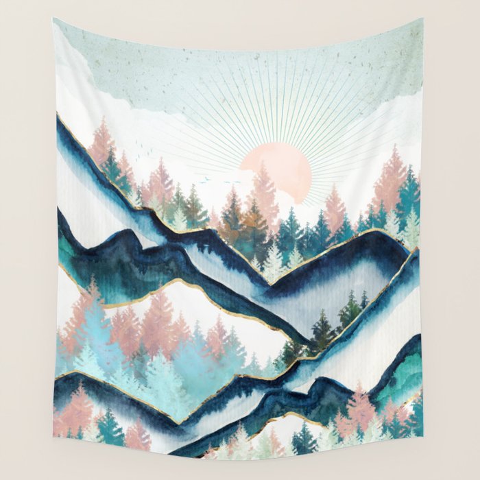 Winter Forest Wall Tapestry Gallery Image 1