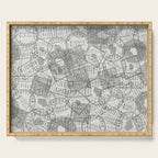 Vintage Wisconsin Milwaukee Travel Stamp Pattern Serving Tray Gallery Image 1