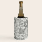 Vintage Wisconsin Milwaukee Travel Stamp Pattern Wine Chiller Gallery Image 2