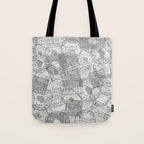 Vintage Wisconsin Milwaukee Travel Stamp Pattern Tote Bag Gallery Image 1