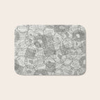 Vintage Wisconsin Milwaukee Travel Stamp Pattern Bath Mat Gallery Image 1