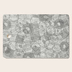 Vintage Wisconsin Milwaukee Travel Stamp Pattern Cutting Board Gallery Image 1