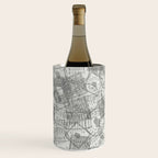 Vintage Wisconsin Milwaukee Travel Stamp Pattern Wine Chiller Gallery Image 1