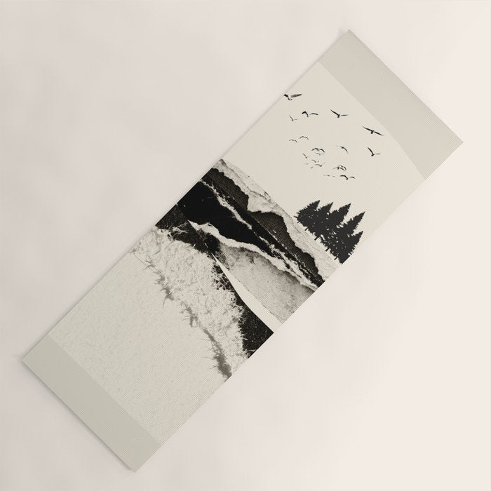 minimal collage/ Landscape Yoga Mat Gallery Image 1