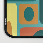 Mid Century Modern Turquoise Rectangles Laptop Sleeve Gallery Image 3