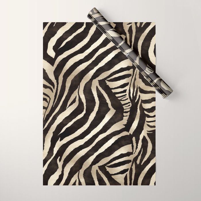 Zebra Stripes African Pattern Wrapping Paper Gallery Image 1