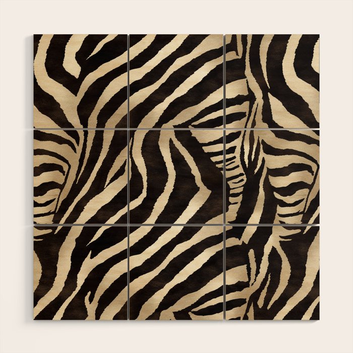 Zebra Stripes African Pattern Wood Wall Art Gallery Image 1