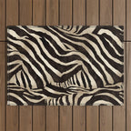 Zebra Stripes African Pattern Outdoor Rug Gallery Image 1