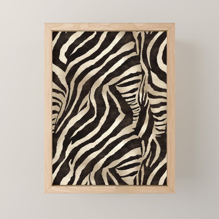 Zebra Stripes African Pattern Mini Art Print Gallery Image 1