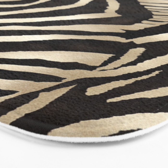 Zebra Stripes African Pattern Bath Mat Gallery Image 3