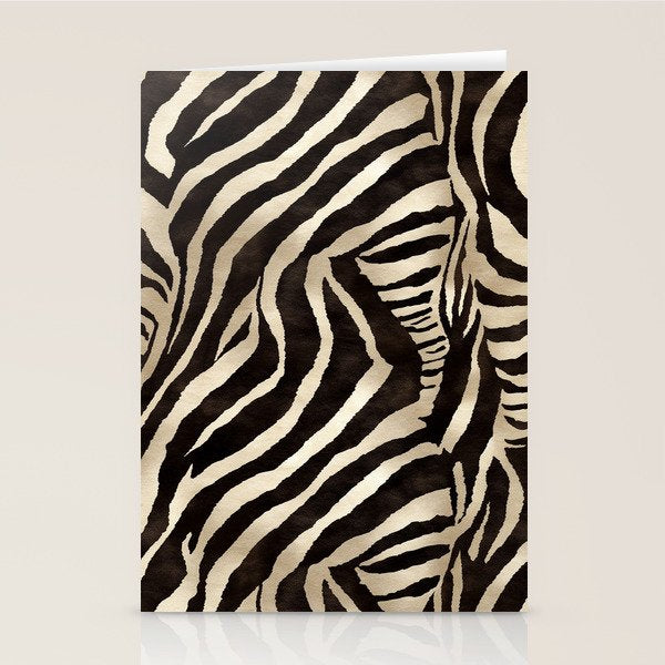 Zebra Stripes African Pattern Stationery Card Gallery Image 2