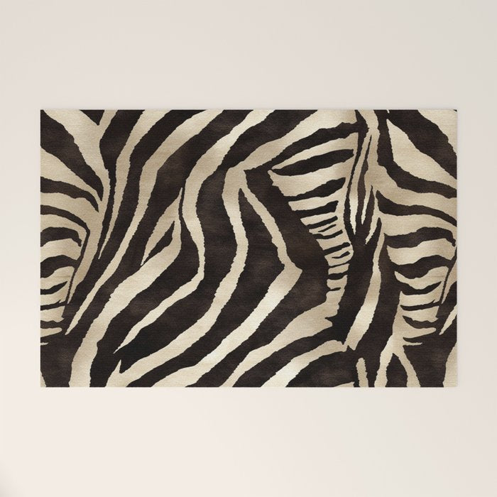 Zebra Stripes African Pattern Welcome Mat Gallery Image 1