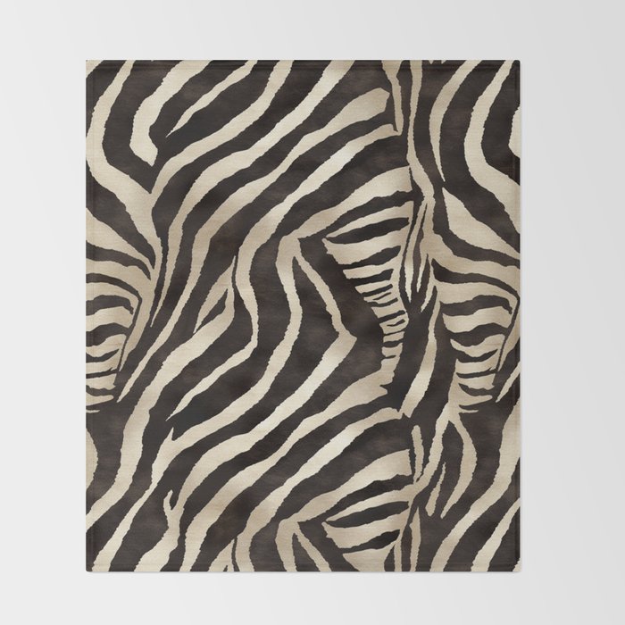 Zebra Stripes African Pattern Throw Blanket Gallery Image 2