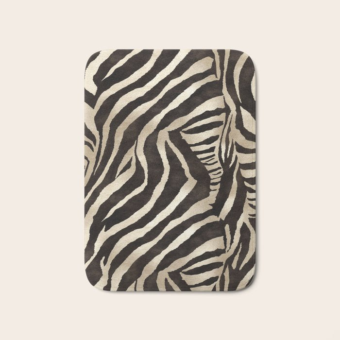 Zebra Stripes African Pattern Bath Mat Gallery Image 1