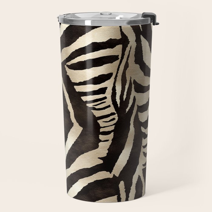 Zebra Stripes African Pattern Travel Mug Gallery Image 2