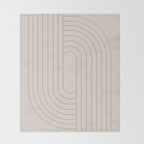 Oval Lines Abstract XXIX Throw Blanket Gallery Image 2