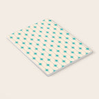 Midcentury Stars and Dots Pattern in Turquoise Teal and Cream Notebook Gallery Image 3
