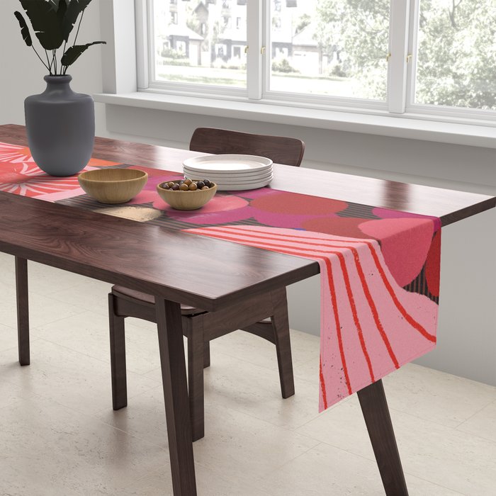 Mushroom abstract pattern Table Runner Gallery Image 2