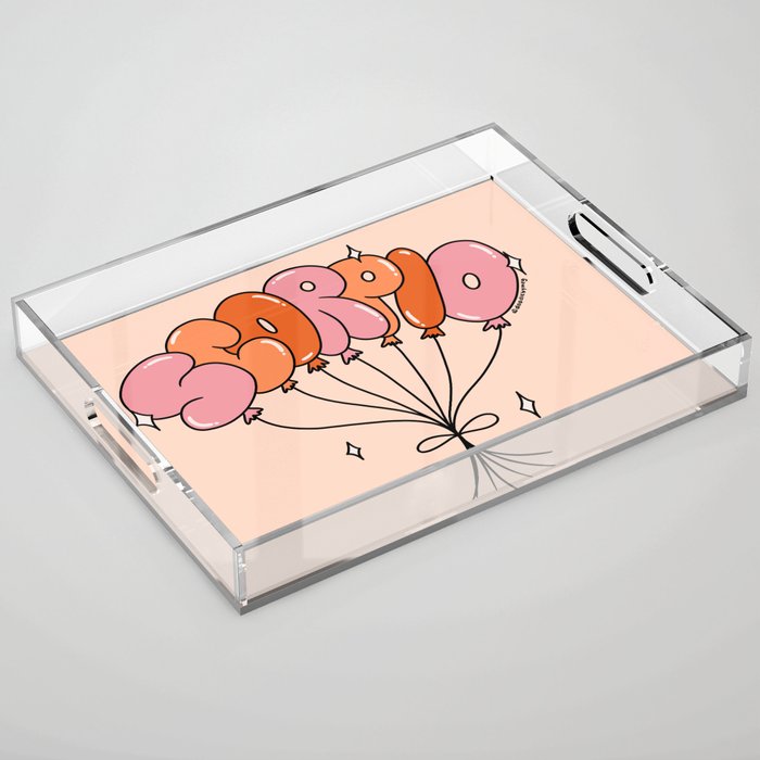 Scorpio Balloons Acrylic Tray Gallery Image 1