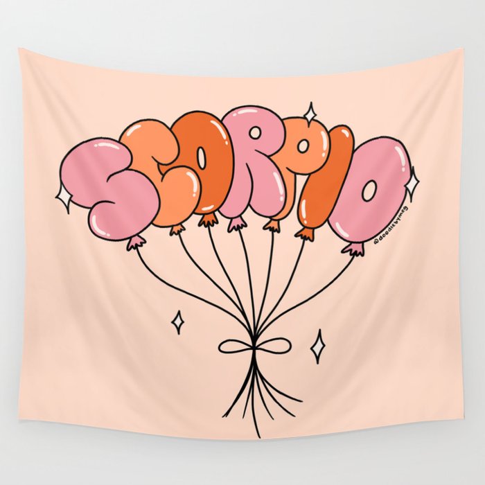 Scorpio Balloons Wall Tapestry Gallery Image 4