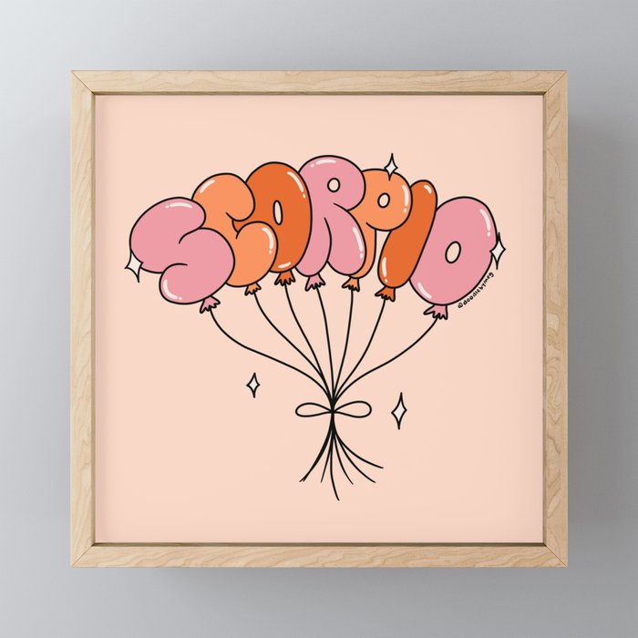 Scorpio Balloons Mini Art Print Gallery Image 1