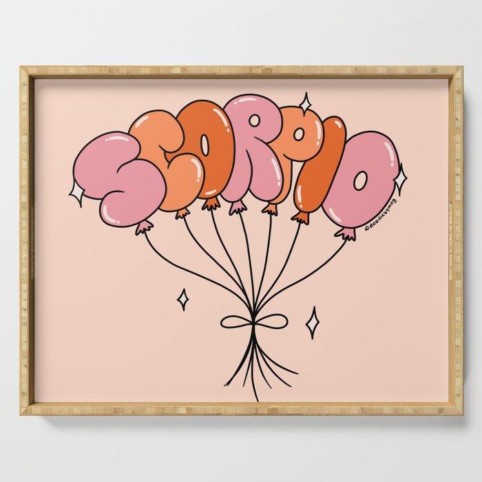 Scorpio Balloons Serving Tray Gallery Image 1